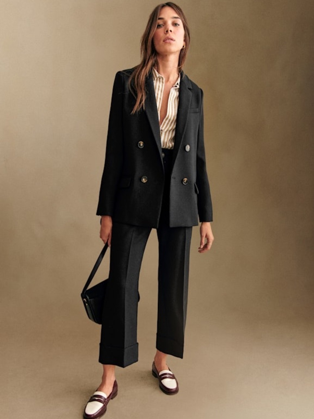 Sézane Double Breasted Blazer Jacket